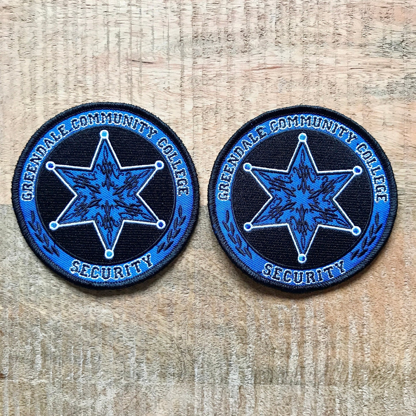 Community Chang Greendale Security Uniform Costume Patch Embroidered Sew On Iron On Badge Parche DIY TV Show Annie Jeff Troy Abed College