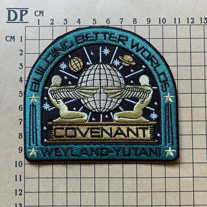 Alien Covenant Exploration Uniforms USCSS Coveralls Crew Set Patches Embroidered Iron On Sew Badge DIY Prop Earth Movie Space Suit Danny